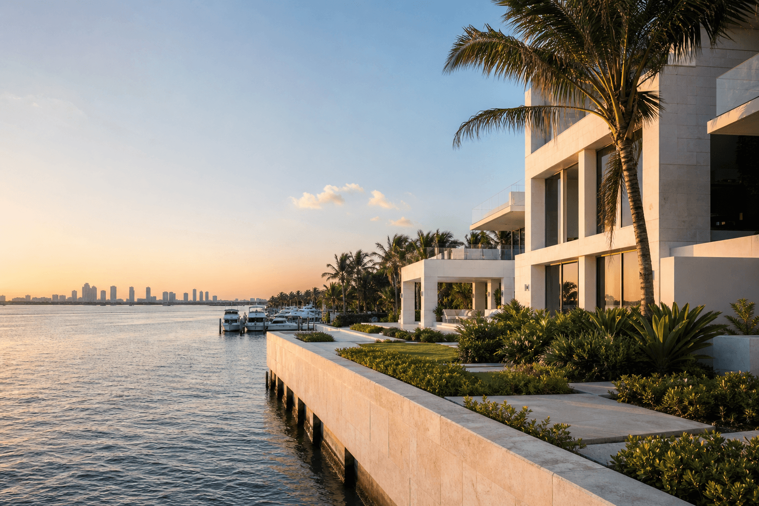 Modern Miami waterfront residence